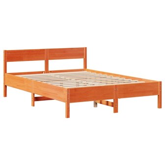 Bed met matras massief grenenhout wasbruin 140x190 cm 7