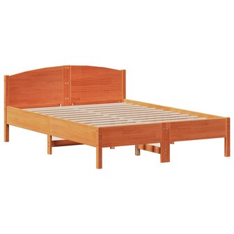 Bed met matras massief grenenhout wasbruin 140x190 cm 7