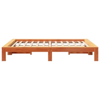 Bed met matras massief grenenhout wasbruin 140x190 cm 5