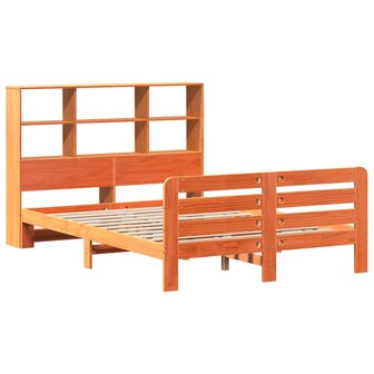 Bed met matras massief grenenhout wasbruin 140x190 cm 3