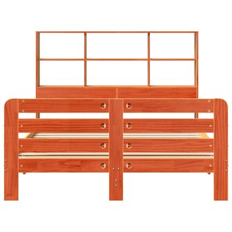 Bed met matras massief grenenhout wasbruin 140x190 cm 4