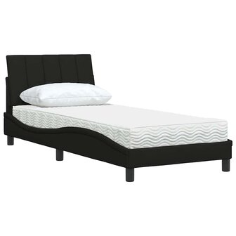 Bed met matras stof zwart 80x200 cm 4