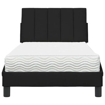 Bed met matras stof zwart 80x200 cm 5