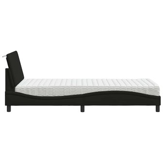 Bed met matras stof zwart 80x200 cm 6