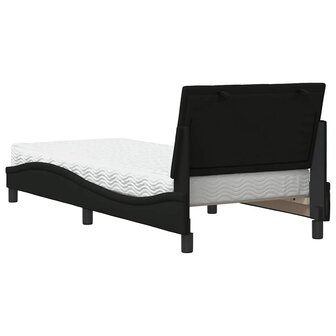 Bed met matras stof zwart 80x200 cm 7