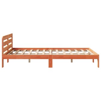 Bed met matras massief grenenhout wasbruin 140x190 cm 5