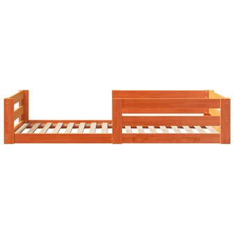 Bed met matras massief grenenhout wasbruin 80x160 cm 5