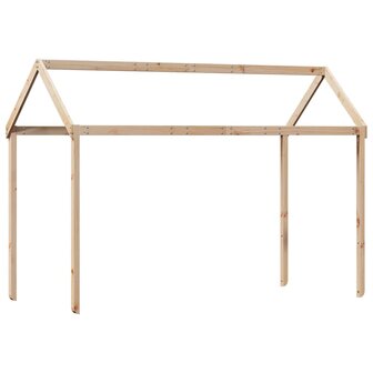 Stapelbed 75x190 cm met dak massief grenenhout 6