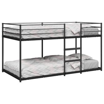 Stapelbed zonder matras 80x200 cm staal zwart 1