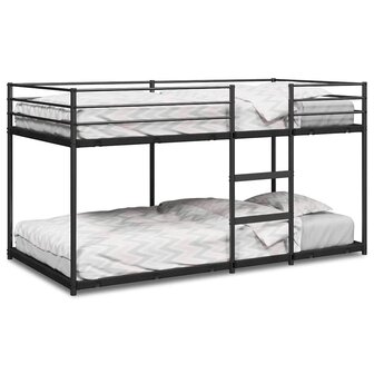 Stapelbed zonder matras 80x200 cm staal zwart 2