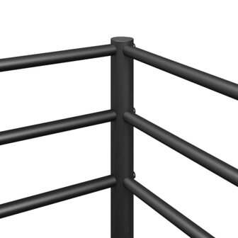 Stapelbed zonder matras 80x200 cm staal zwart 9
