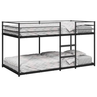 Stapelbed zonder matras 90x200 cm staal zwart 1