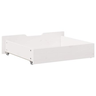 Bedlades 2 st 65x55x17 cm massief grenenhout wit 6