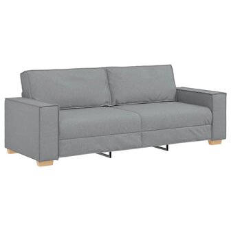 2-delige Loungeset met kussens stof lichtgrijs 5