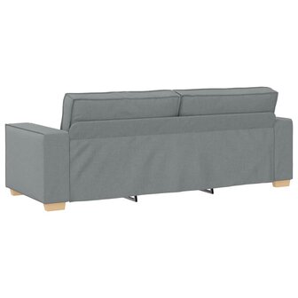 2-delige Loungeset met kussens stof lichtgrijs 7
