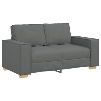2-delige Loungeset met kussens stof donkergrijs 4