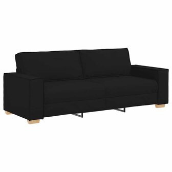 2-delige loungeset met kussens stof zwart 5