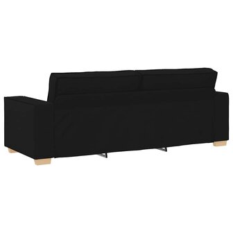 2-delige loungeset met kussens stof zwart 7