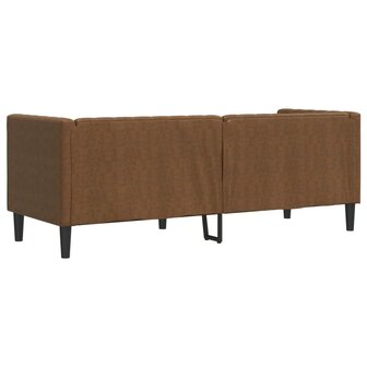 Driezitsbank Chesterfield-stijl met bolsters kunstsu&egrave;de bruin 6