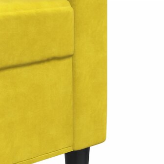 Driezitsbank 210 cm fluweel geel 7