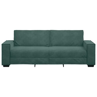 Driezitsbank 180 cm fluweel donkergroen 4
