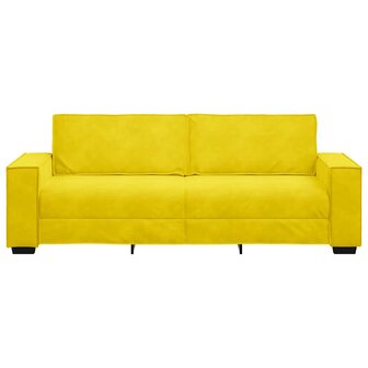 Driezitsbank 180 cm fluweel geel 4