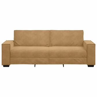 Driezitsbank 180 cm fluweel bruin 4