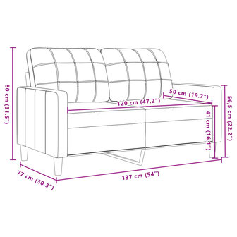 Tweezitsbank 120 cm fluweel zwart 8