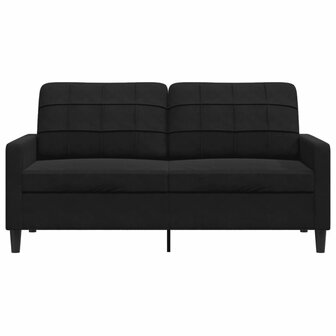 Tweezitsbank 140 cm fluweel zwart 4