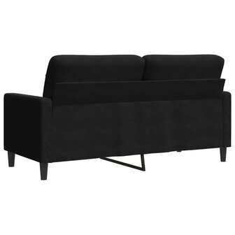 Tweezitsbank 140 cm fluweel zwart 6