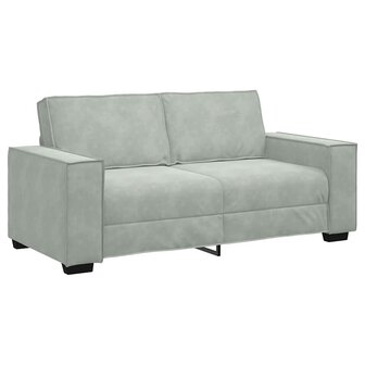Tweezitsbank 140 cm fluweel lichtgrijs 2
