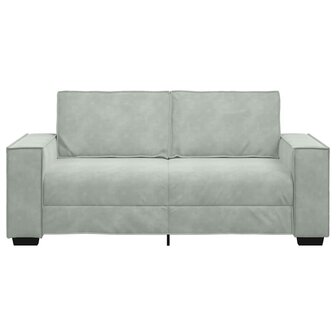 Tweezitsbank 140 cm fluweel lichtgrijs 4