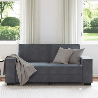 Tweezitsbank 140 cm fluweel donkergrijs 3