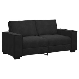 Tweezitsbank 140 cm fluweel zwart 2