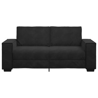 Tweezitsbank 140 cm fluweel zwart 4