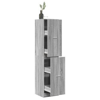 Apothekerskast 40x41x174,5 cm bewerkt hout grijs sonoma eiken 1