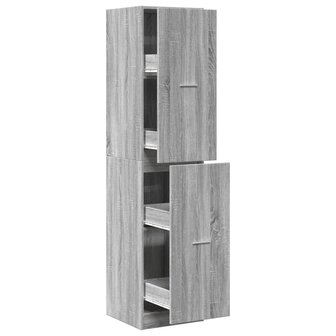 Apothekerskast 40x41x174,5 cm bewerkt hout grijs sonoma eiken 2