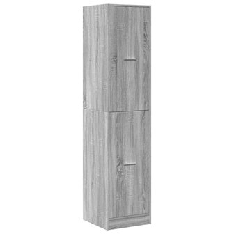 Apothekerskast 40x41x174,5 cm bewerkt hout grijs sonoma eiken 3