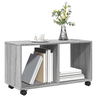 Rolkast 72x33x42,5 cm bewerkt hout grijs sonoma eikenkleurig 4