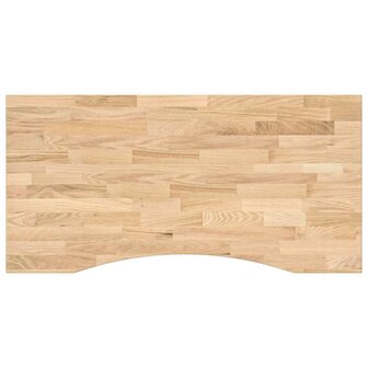 Bureaublad rechthoekig 100x50x2,5 cm onbehandeld eikenhout 2