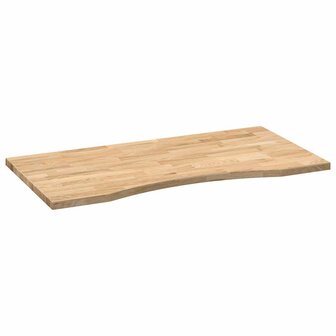 Bureaublad rechthoekig 100x50x2,5 cm onbehandeld eikenhout 4