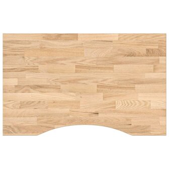 Bureaublad rechthoekig 80x60x2,5 cm onbehandeld eikenhout 2