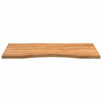 Bureaublad rechthoekig 80x50x2,5cm massief eikenhout lichtbruin 5