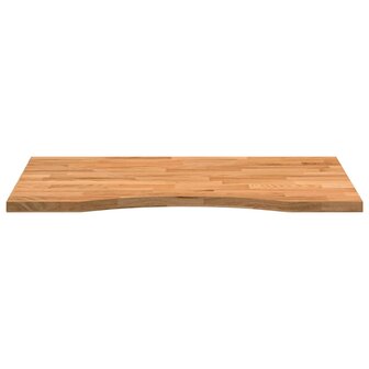 Bureaublad rechthoekig 80x60x2,5cm massief eikenhout lichtbruin 5