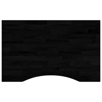 Bureaublad rechthoekig 80x50x2,5 cm eikenhout donkerbruin 2