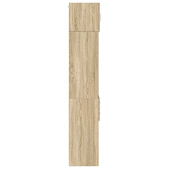 Opbergkast smal 30x42,5x225 cm bewerkt hout sonoma eikenkleurig 7