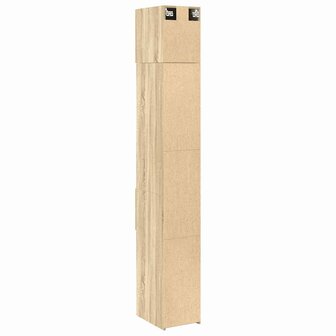 Opbergkast smal 30x42,5x225 cm bewerkt hout sonoma eikenkleurig 8
