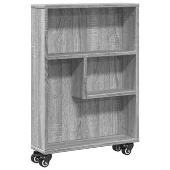 Opbergtrolley smal 48x13x68 cm bewerkt hout grijs sonoma eiken 2