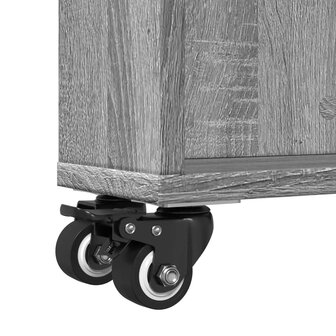Opbergtrolley smal 48x13x68 cm bewerkt hout grijs sonoma eiken 8