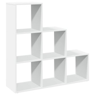 Kamerscherm / boekenkast 3-laags 99x29x99 cm bewerkt hout wit 2